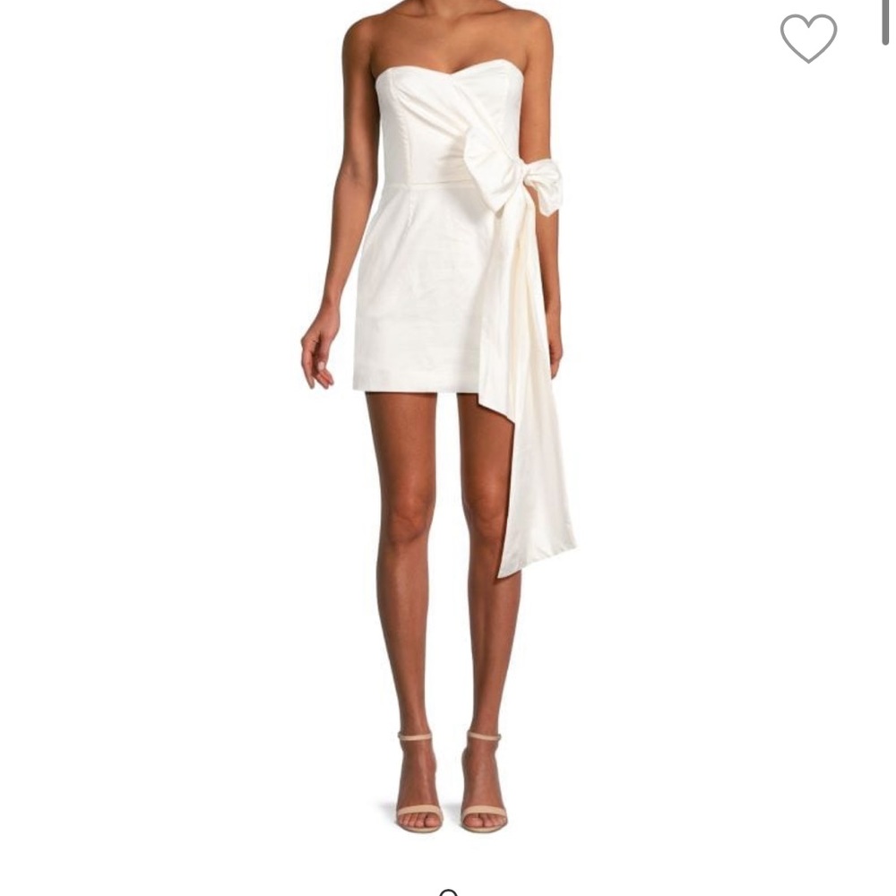 White French Connection Florida Bow Mini Dress